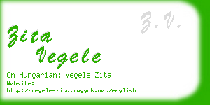 zita vegele business card